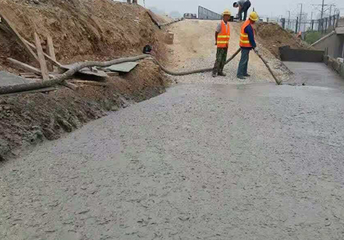 汉鄂高速划坡泡沫混凝土填充项目